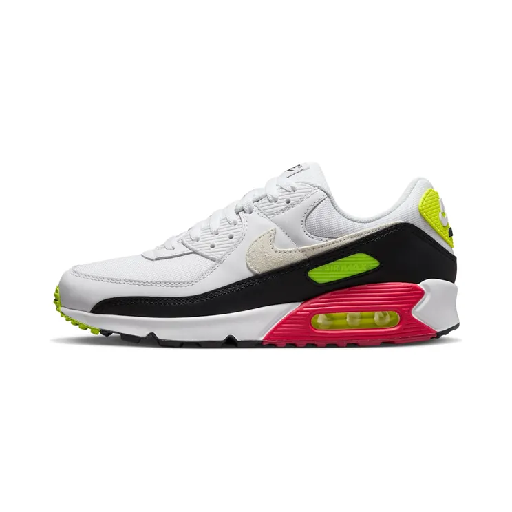 Nike Air Max 90 “White / Volt / Rush Pink / Black” (DQ4071-100)