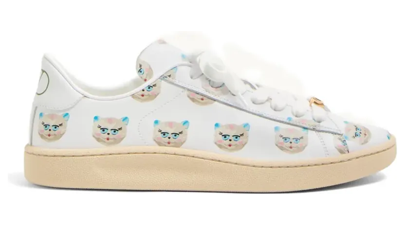 Valentino Garavani Royco Sneakers mit Chat de la Maison-Print – Weiß (WS0LX9EAM)