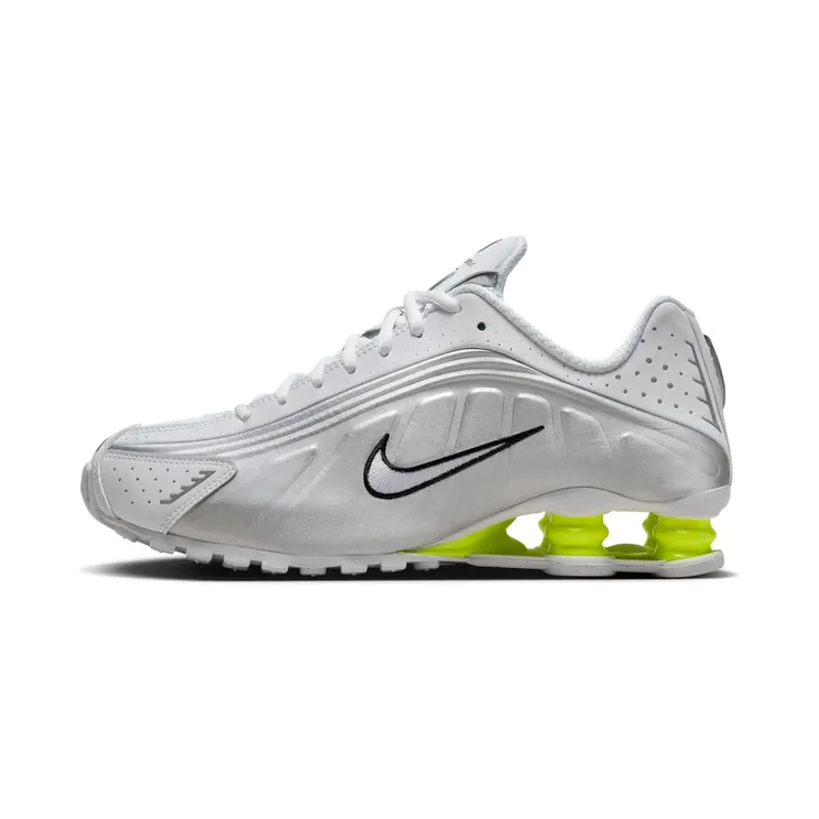 Nike Shox R4 “White Metallic Silver Volt” (AR3565-102)