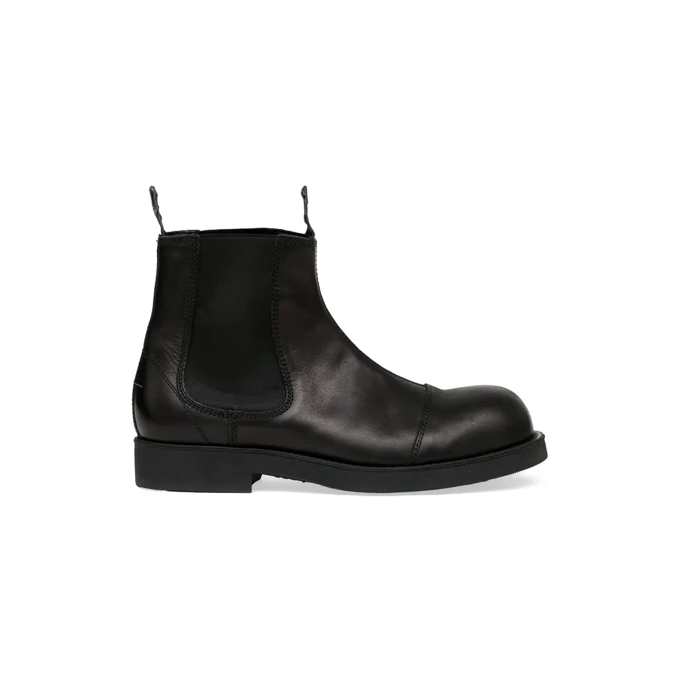 Mm6 Maison Margiela Biker Leather Chelsea “Black” (P7431 SH1WU0014 T8013)
