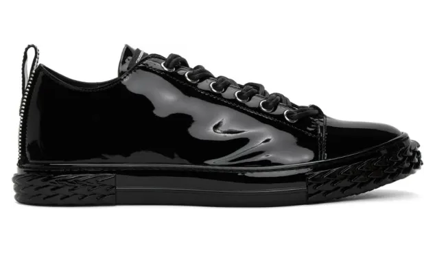Giuseppe Zanotti Black Patent Blabber Sneakers (RU00012-86563)