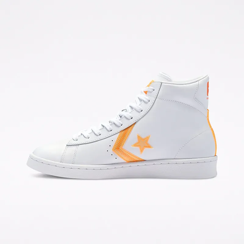 Converse Pro Leather Hi Hi-Vis White Flash Orange White/Flash Orange-White (169500C)