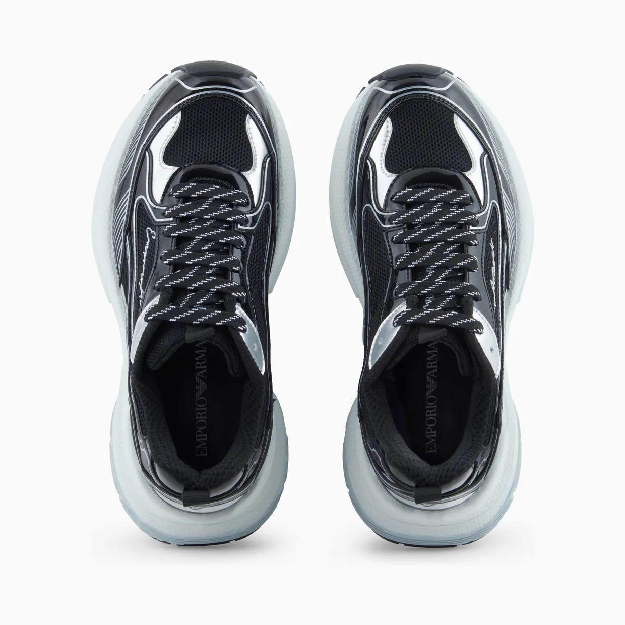 Armani Sneakers With Laminated Details And Signature Logo (EW003056-AF19766-MC372) (3)