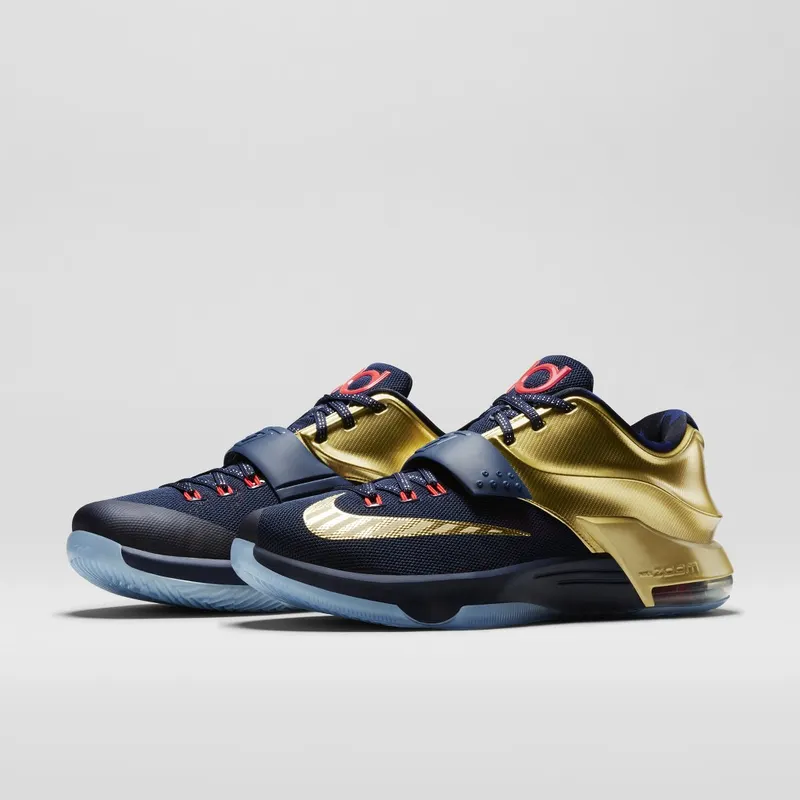 Nike KD 7 Gold Medal Midnight Navy/Metallic Gold-Bright Crimson (706858-476)