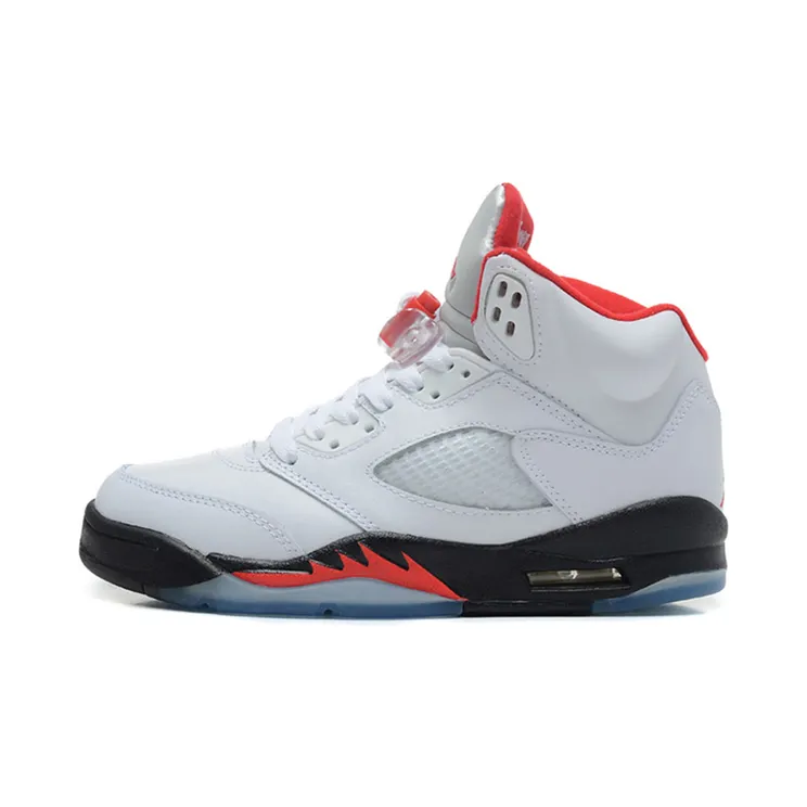 Air Jordan 5 Retro White Fire Red Black (136027-100)