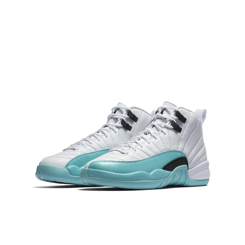 Jordan 12 Retro Light Aqua (GS) White/Black-Light Aqua (510815-100)