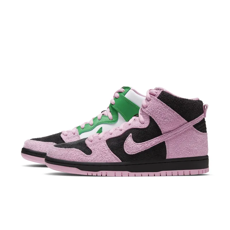 Nike SB Dunk High Invert Celtics Black/Pink Rise-Lucky Green (CU7349-001)
