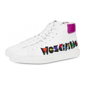 Moschino High Sneakers Aus Kalbsleder Geometric Logo (POLMB15122G1CGAB10B)