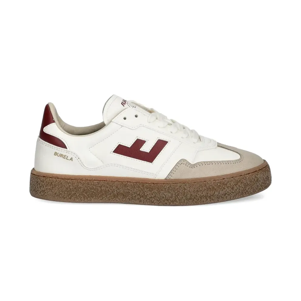 Flamingos Burela leren with logodetail – Beige (BBBERCRE)