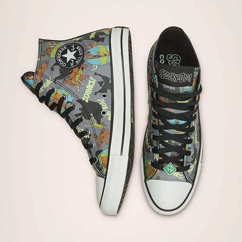 Converse Scooby-Doo x Chuck Taylor All Star High ‘Chased By Ghosts’ Almost Black/White/Multi (169073C)