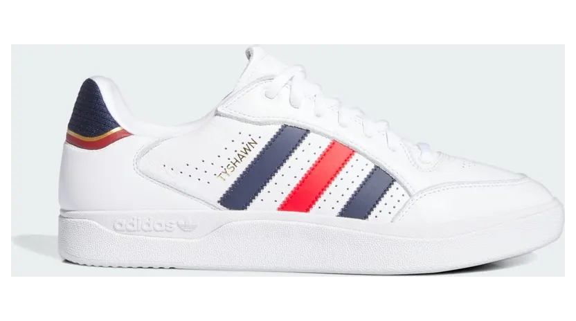 adidas Tyshawn Low Cloud White Better Scarlet Gold Metallic (IF4624)