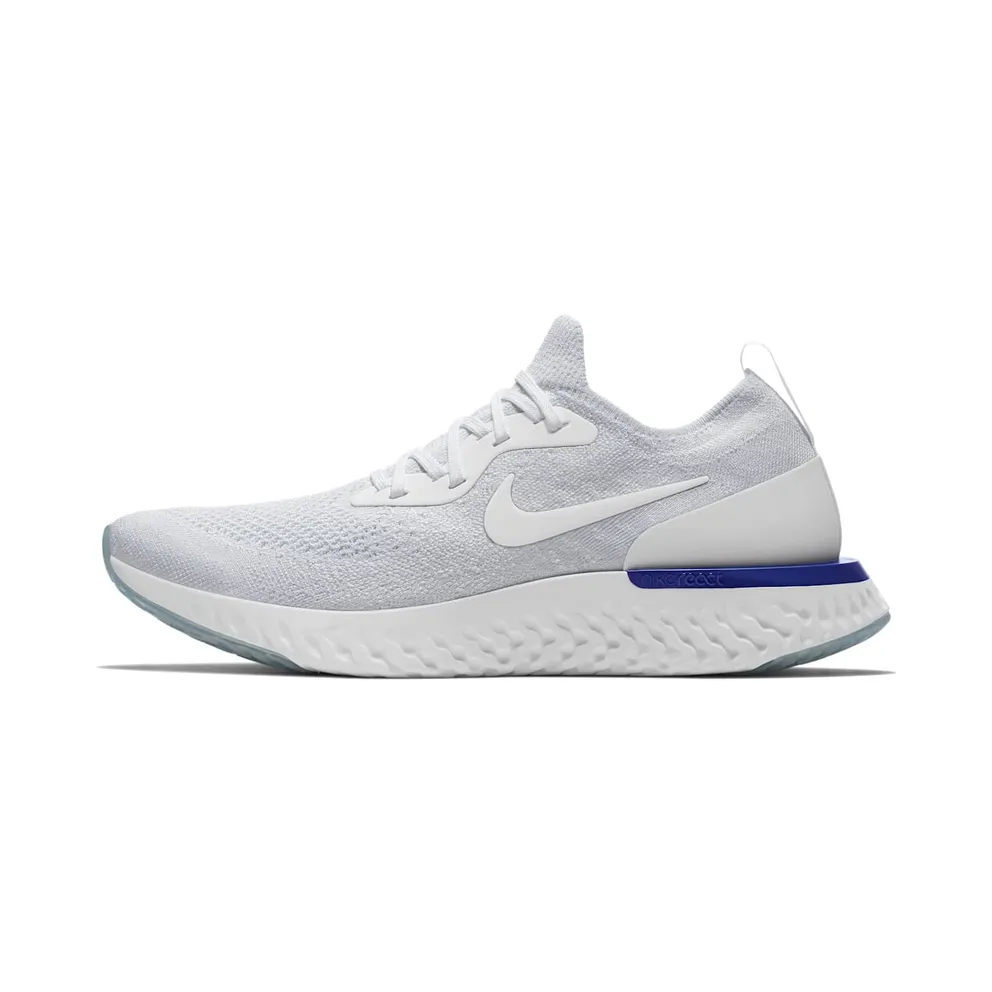 Nike Epic React Flyknit White/Racer Blue (AQ0067-100)