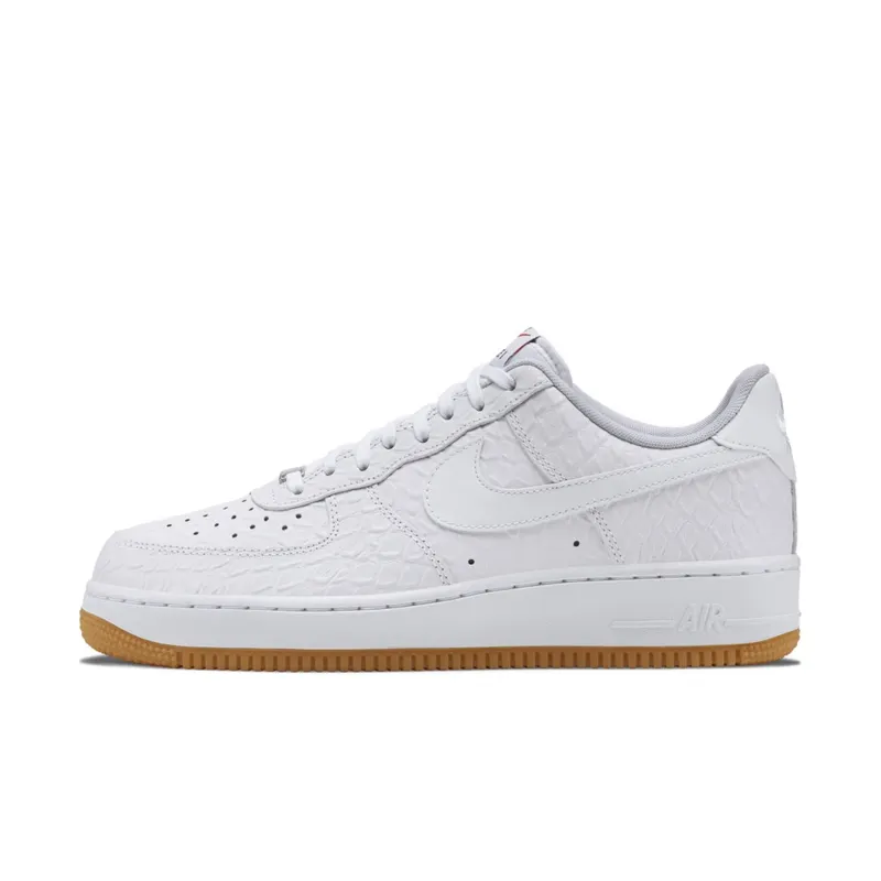 Nike Air Force 1 Low Croc Gum White White/White-Gum Light Brown (718152-100)