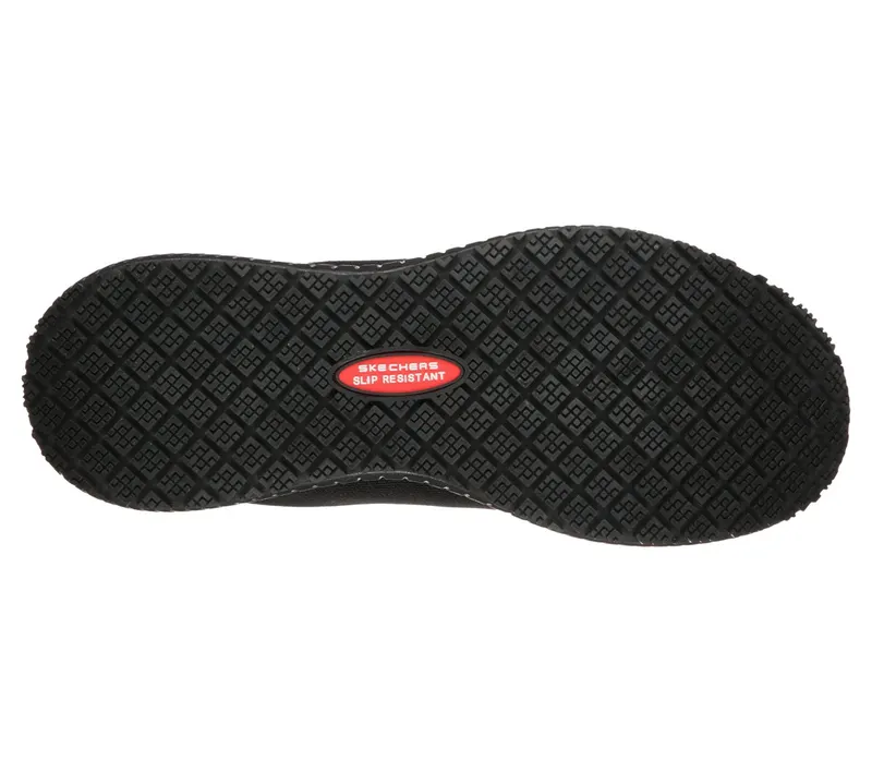 Skechers Work Slip-Resistant: Squad Sneaker Black/Roos Gold