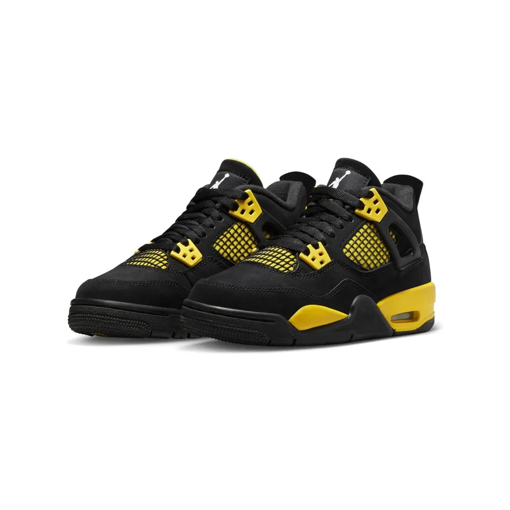 Air Jordan 4 Retro Black/Tour Yellow/White (408452-017)
