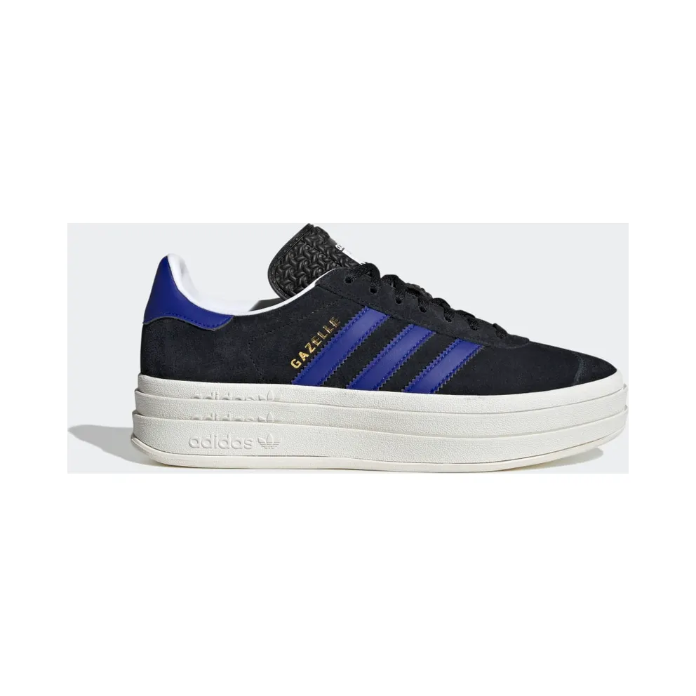 Adidas Gazelle Bold Core Black / Lucid Blue / Gold Metallic (HQ4408)