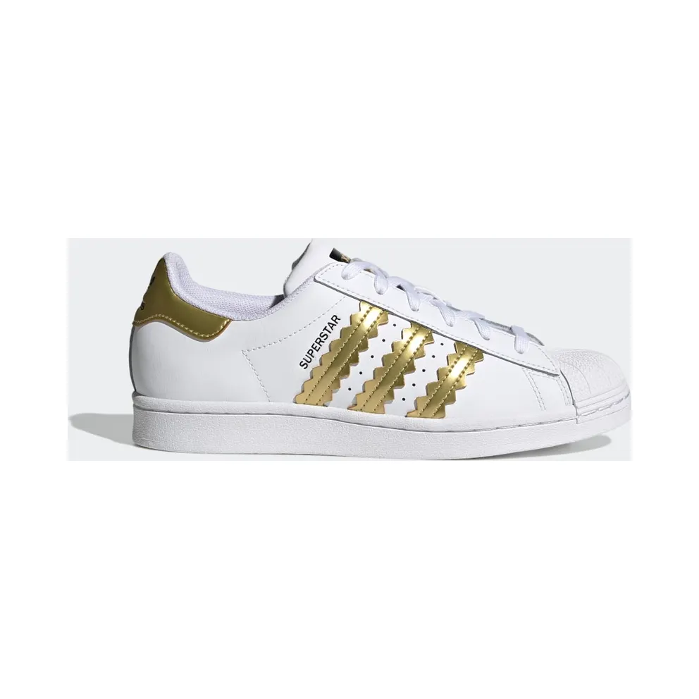 adidas Superstar Schuh Cloud White / Matte Gold / Core Black (H03915)
