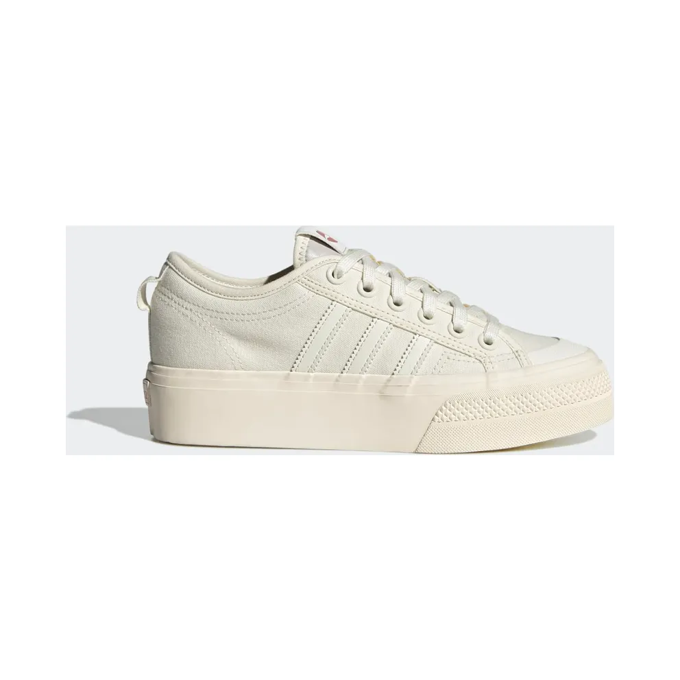 adidas Nizza Platform Schuh Off White / Cream White / Bright Yellow (GY1339)