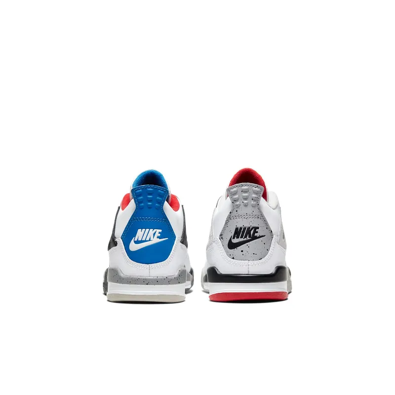 Jordan 4 Retro What The (PS) White/Military Blue-Fire Red-Black-Cement Grey (BQ7669-146)