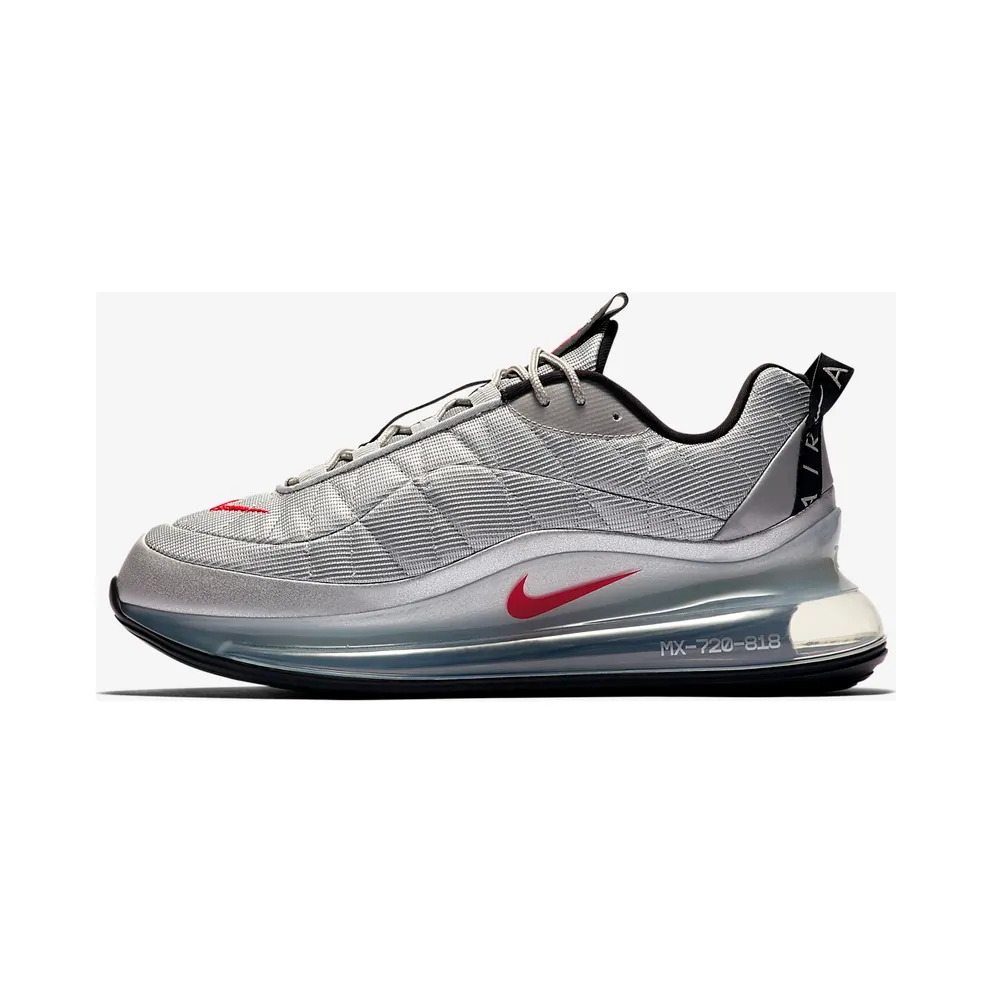 Nike Air MX 720-818 ‘Silver Bullet’ Metallic Silver/Black/University Red (CW2621-001)