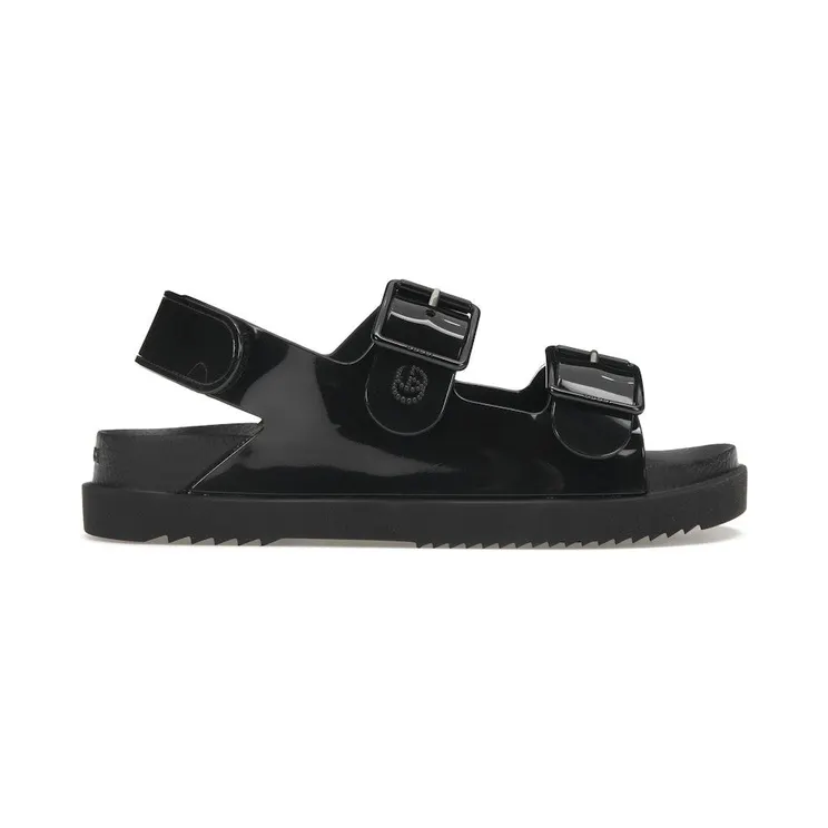 Gucci Mini Double G Sandal Black Rubber (660243 J8700 1000)