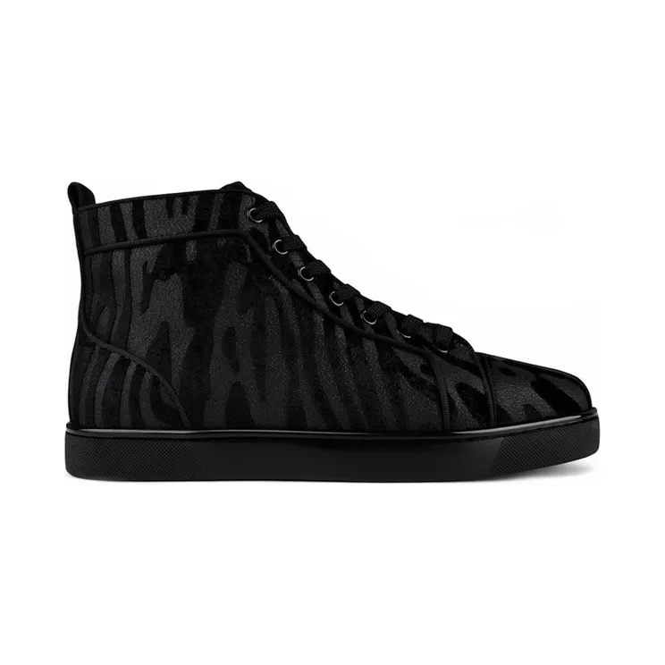 Christian Louboutin Louis Orlato Flat Black Zebra (1240398 BK01)