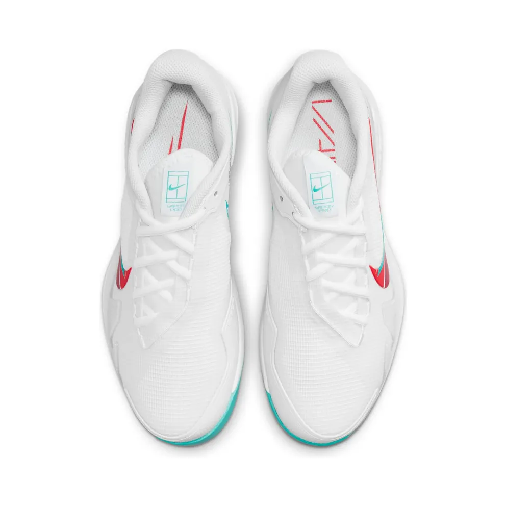 NikeCourt Air Zoom Vapor Pro Hardcourt “White / Habanero Red / Pomegranate / Washed Teal” (CZ0222-136)