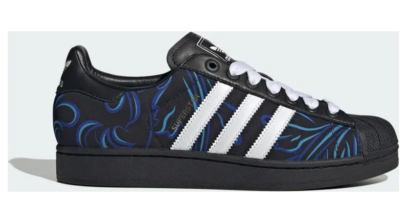 Adidas SUPERSTAR II schoenen Core Black / Cloud White / Lucid Blue (KJ1251)
