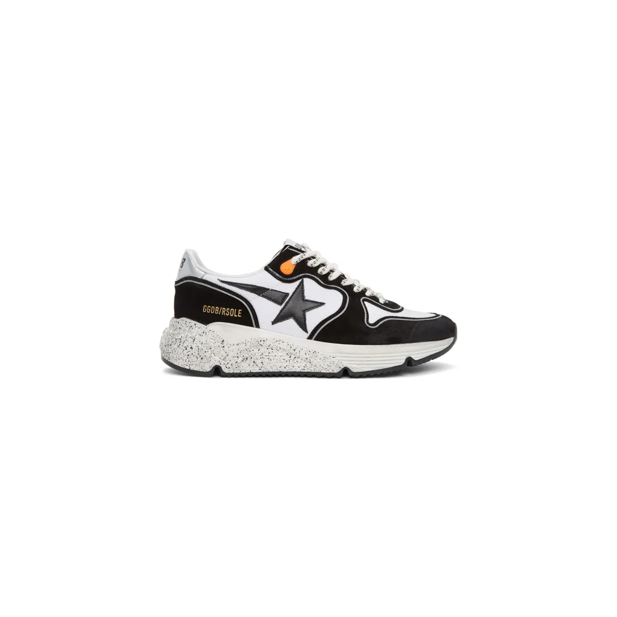Golden Goose Black and White Running Sole Sneakers (G36MS963.O7)