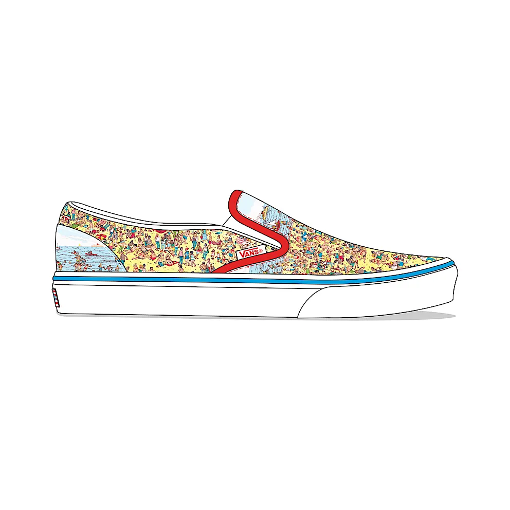 Vans Slip-On Wheres Waldo Beach Find Steve/Beach (VN0A33TB3WO)