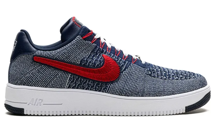 Nike Air Force 1 Ultra Flyknit Low Patriots Robert Kraft Wolf Grey sneakers – Blauw (FV4079)