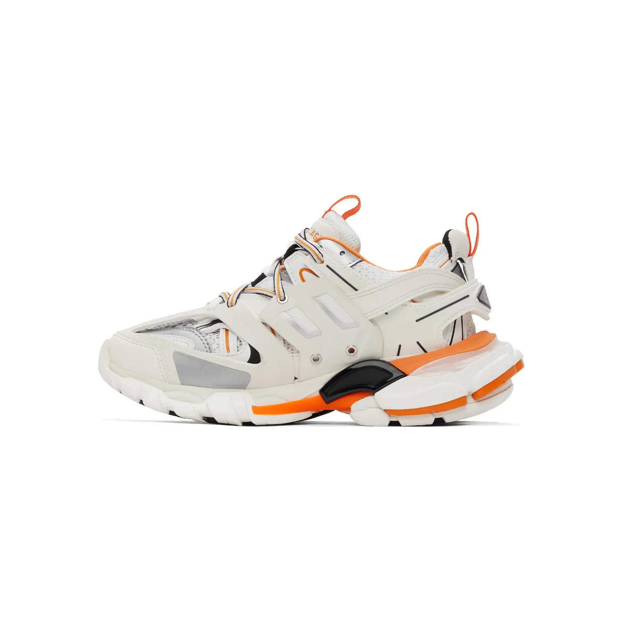 Balenciaga Orange & White Track Sneakers (542436 W1GB1) (3)