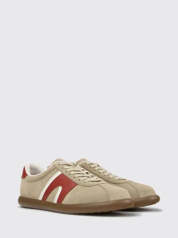 Camper Pelotas Soller Bicolor Smooth and Suede Leather with Logo Beige (K201608-036PELOTASSOLLER0)