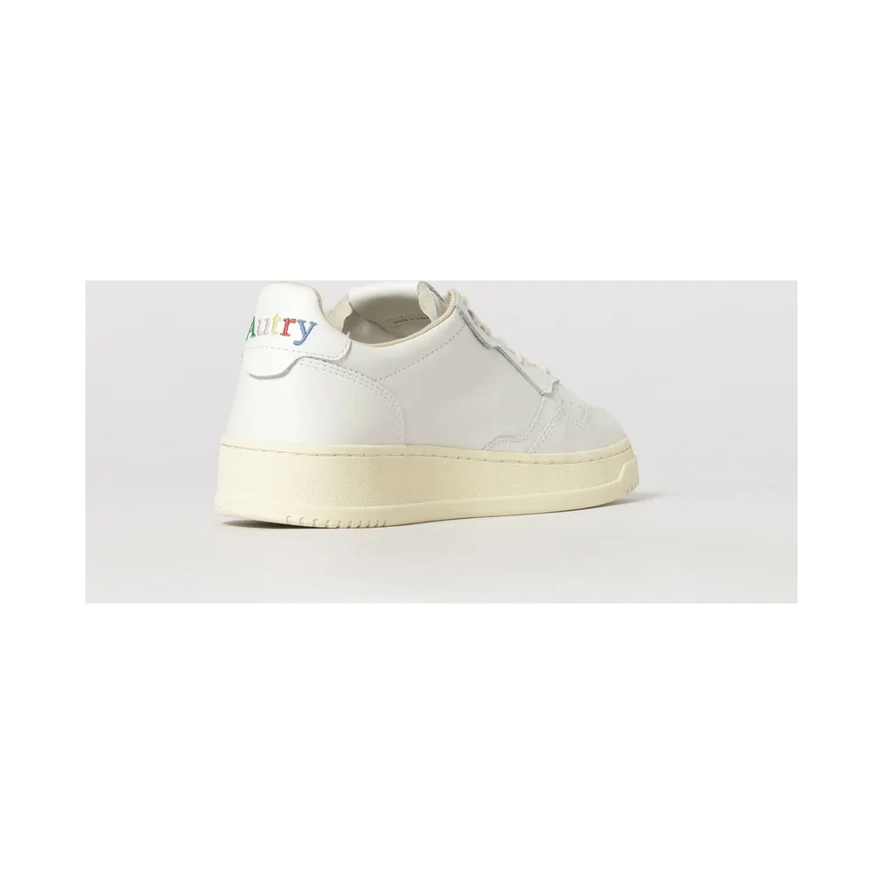 Autry Medalist Low Two-Tone Calfskin and Suede Trainers Beige (AULMBG01)