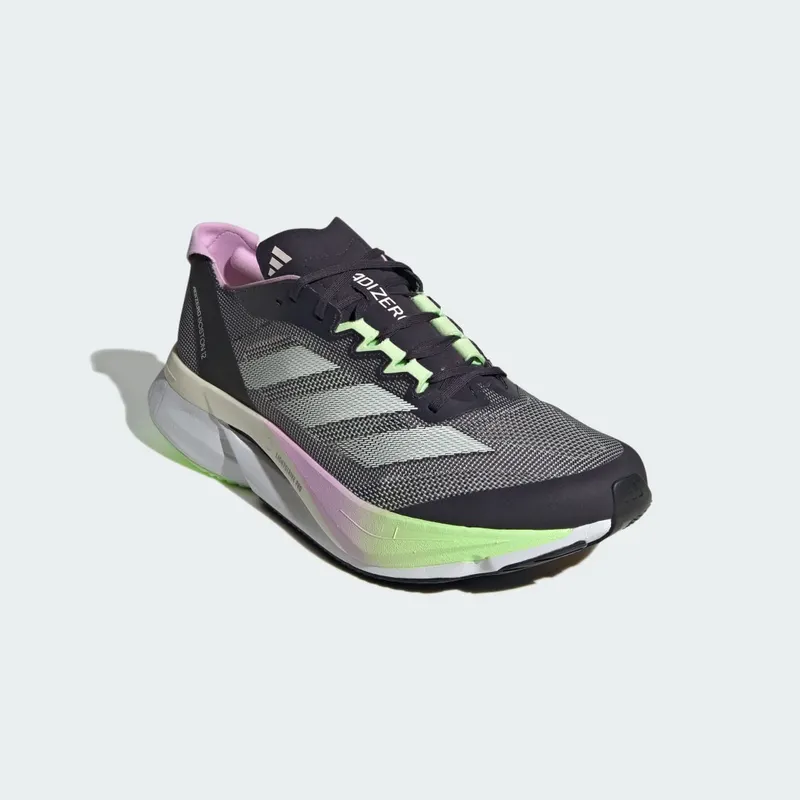 adidas Adizero Boston 12 Aurora Black / Zero Metalic / Green Spark (IG3319)