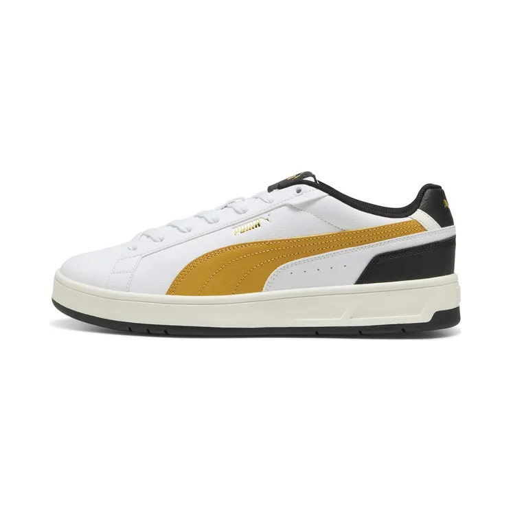 Puma Court Classico “Puma White / Archive Gold / Puma Black” (400284_10)
