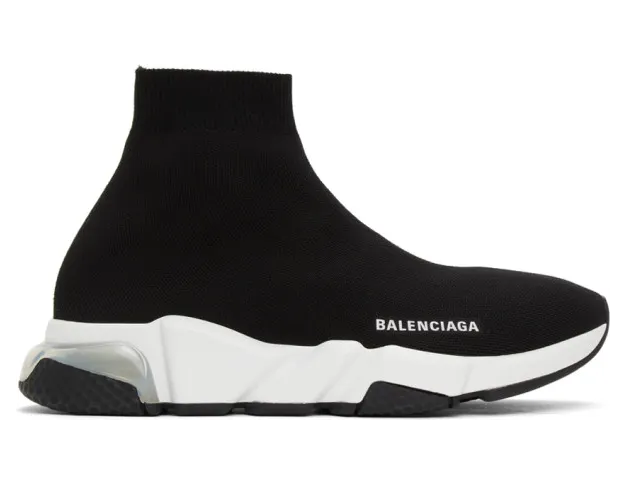 Balenciaga Black Clear Sole Speed Sneakers (607544 W2DB61010)
