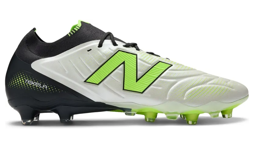 NEW BALANCE TEKELA ELITE LOW LACED FG V5 “White / Black / Pixel Green” (ST1FLSP5)