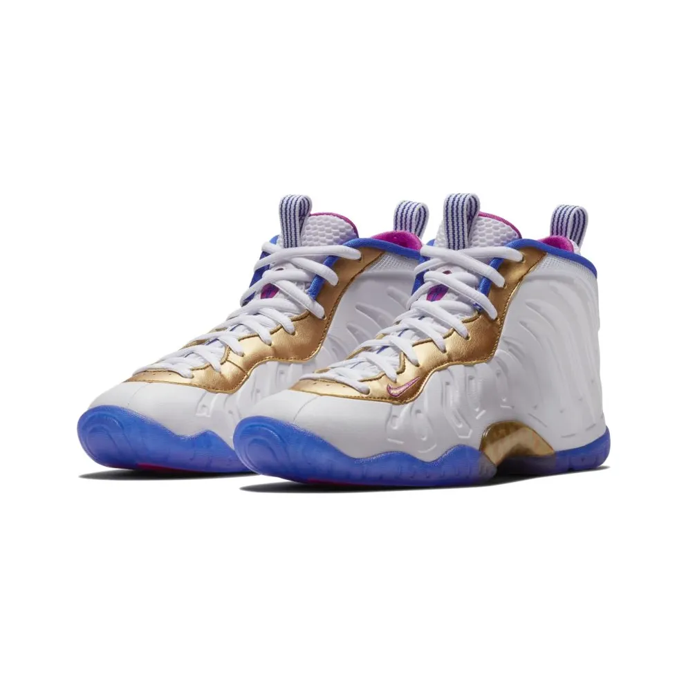 Nike Air Foamposite One Peanut Butter & Jelly (GS) White/Fuchsia Blast-Racer Blue (644791-103)