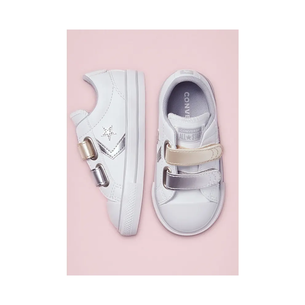 Converse Metallic Leather Easy-On Star Player Low Top White/gravel/metallic (770424C)