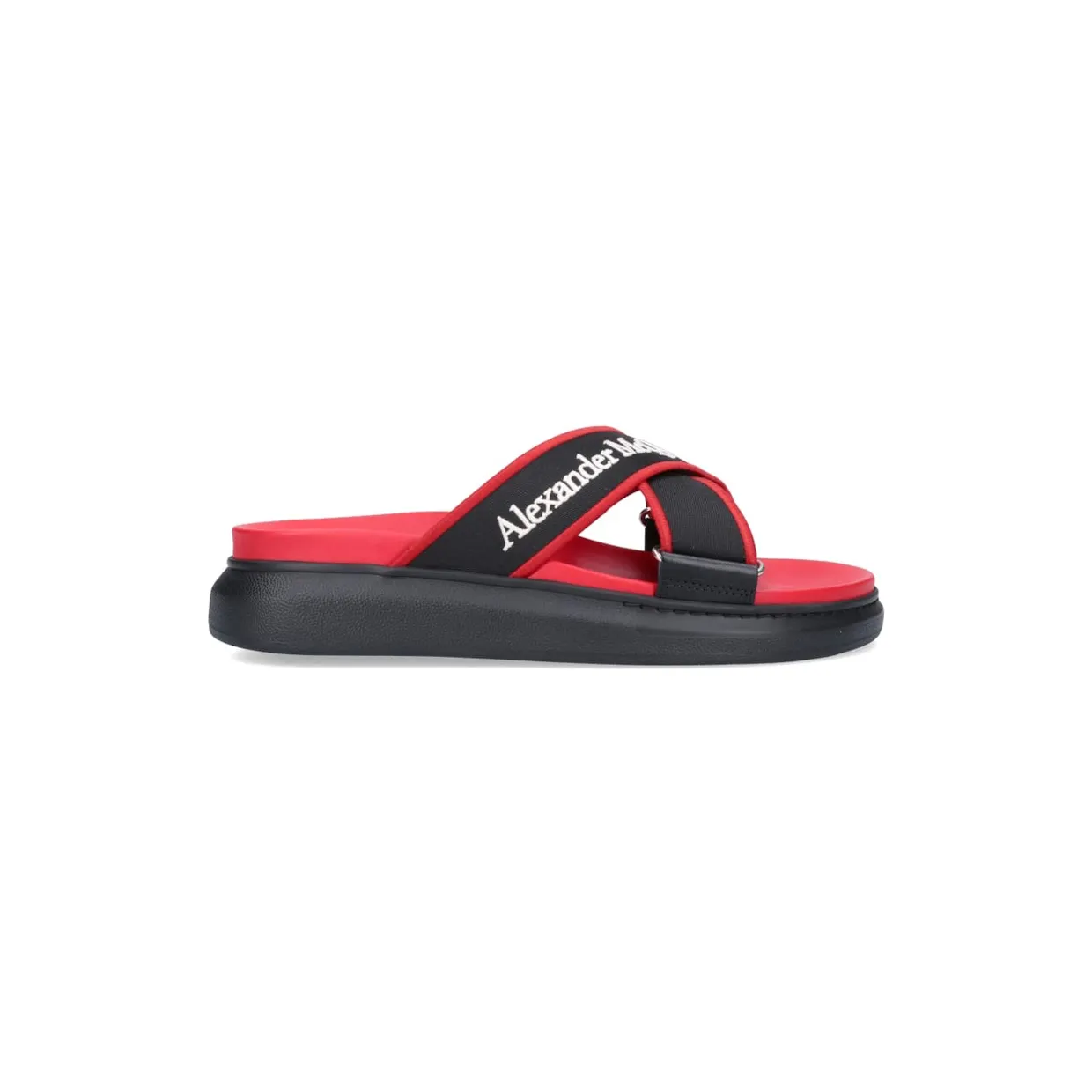Alexander McQueen Oversized Hybrid Slide Red Black (627182W4N211233)