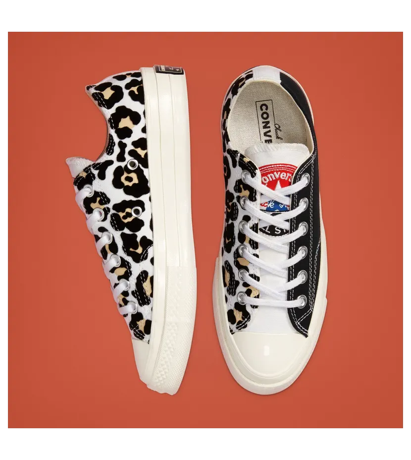 Converse Chuck 70 Low ‘Logo Play – Cheetah’ White/Black/Desert Ore (166749C)