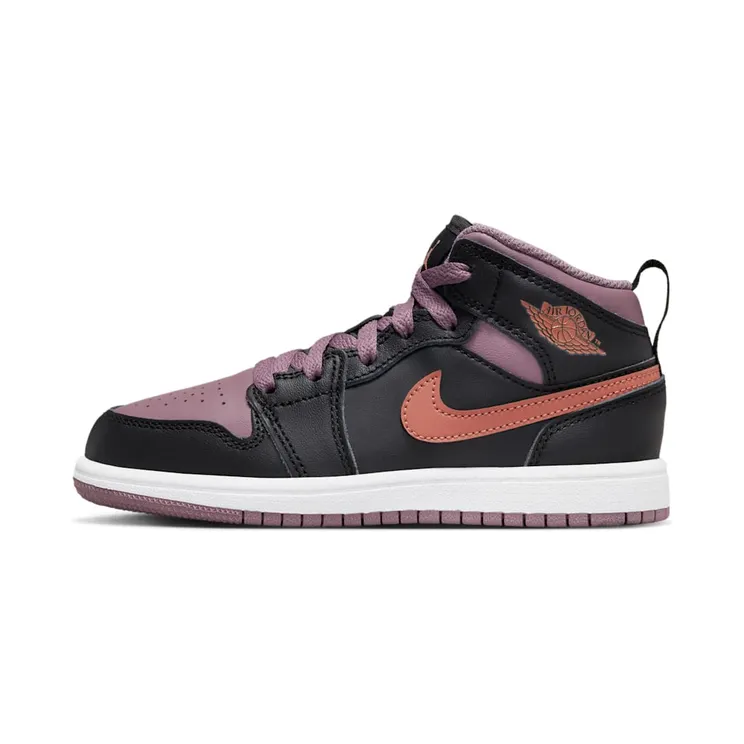 Air Jordan Retro 1 Mid SE PS Black Sky J “Black / Sky J Mauve / White / Sky J Orange” (FB9910-008)