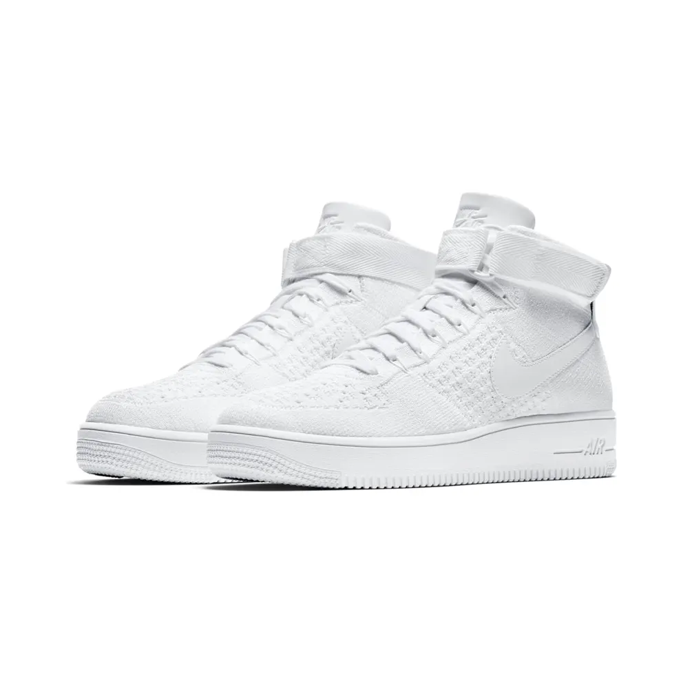 Nike Af1 Ultra Flyknit Mid White/White White/White (817420-102)