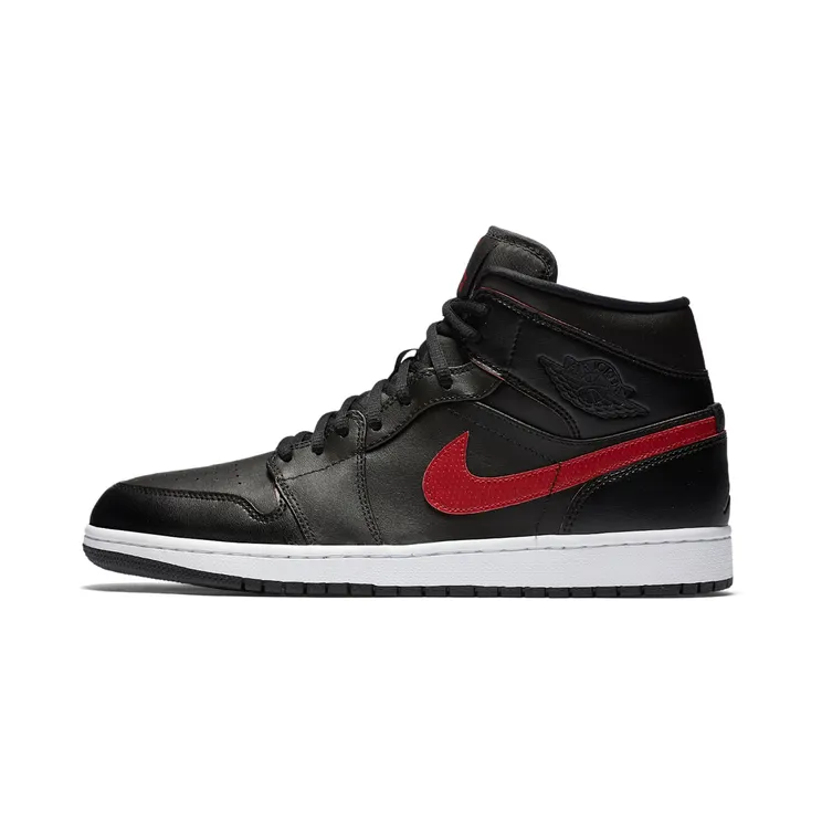 Air Jordan 1 Mid “Black / Team Red / White” (554724-009)