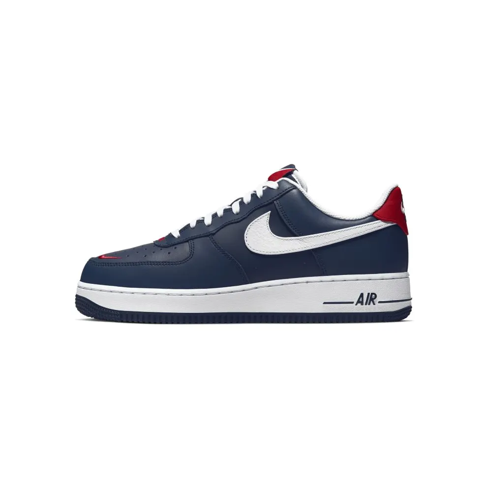 Nike Air Force 1 Low Swoosh Pack Navy Midnight Navy/White-Gym Red (CJ8731-400)