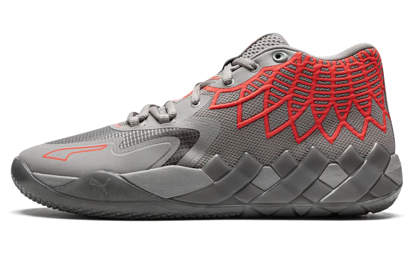Puma MB.01 basketbalschoenen Grijs/Rood (376443-09)
