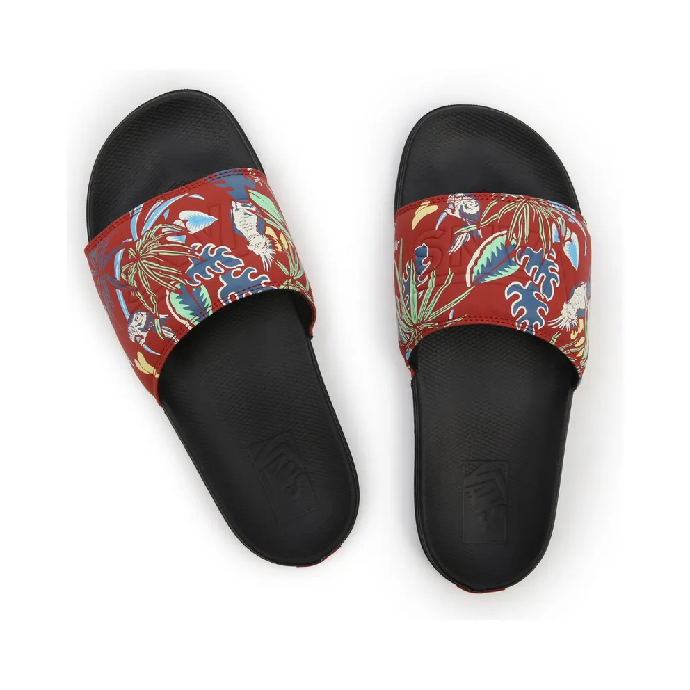 Vans Hawaiian Jungle La Costa Slide-on Slides Red (VN0A5HF5AN6)