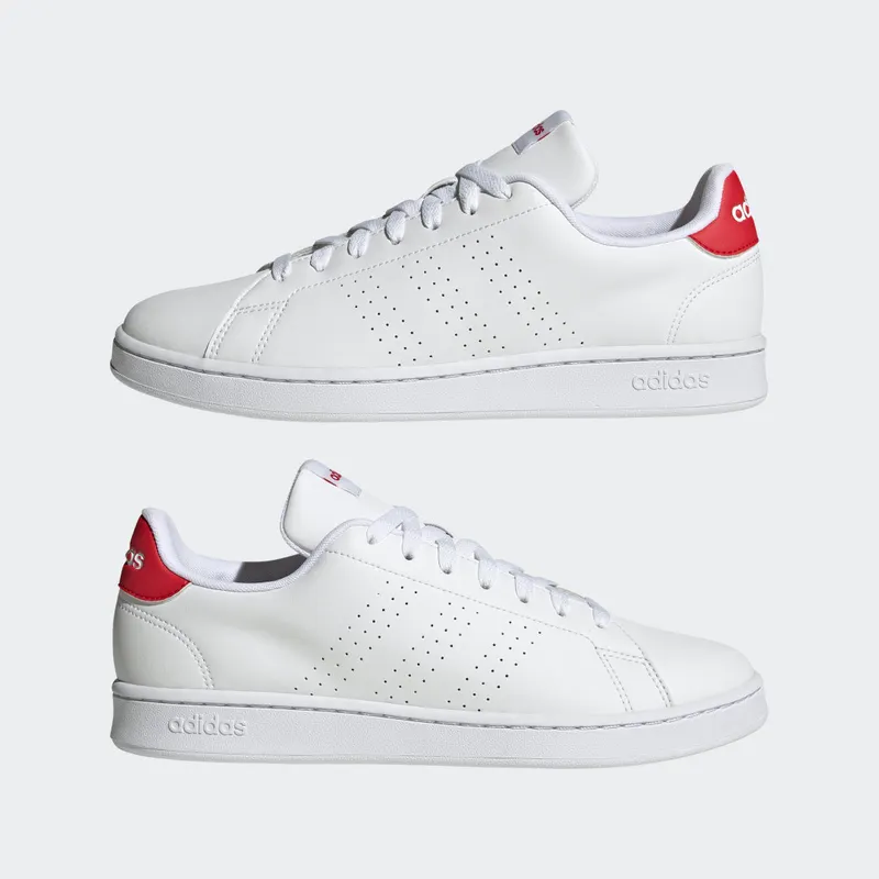 Adidas Advantage Cloud White / Cloud White / Better Scarlet (HR0235)