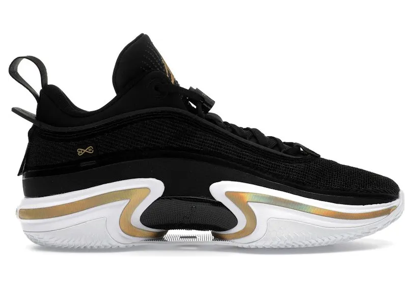 Jordan 36 Low PF Black Gold (White Sole) (DH0832-071)